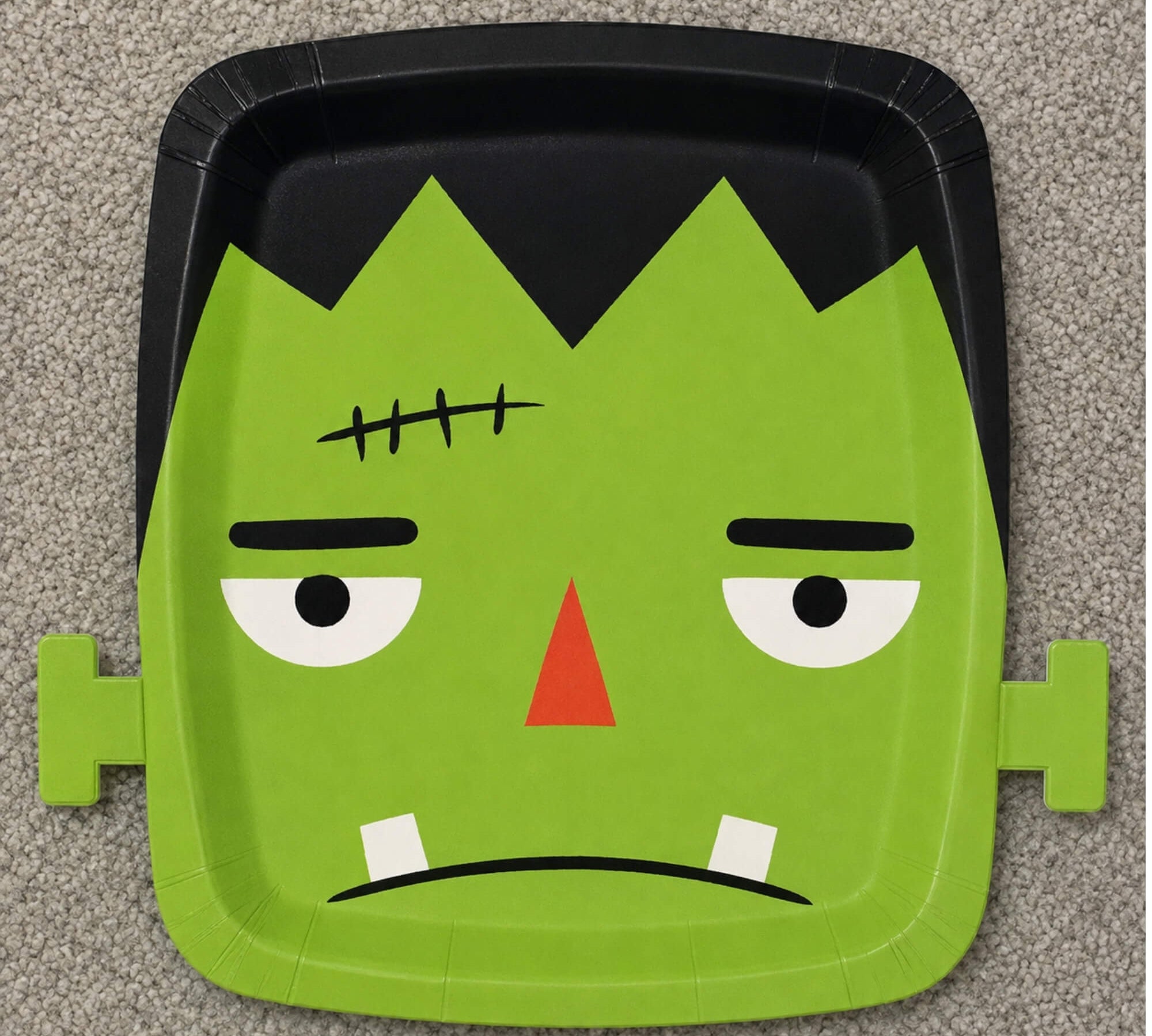 Frankenstein design Halloween party plate