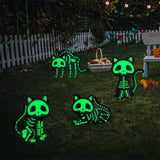 Glow-in-the-dark black cat Halloween garden stake decoration