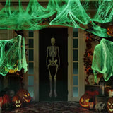 Glow-in-the-dark Halloween spider web cobweb decoration