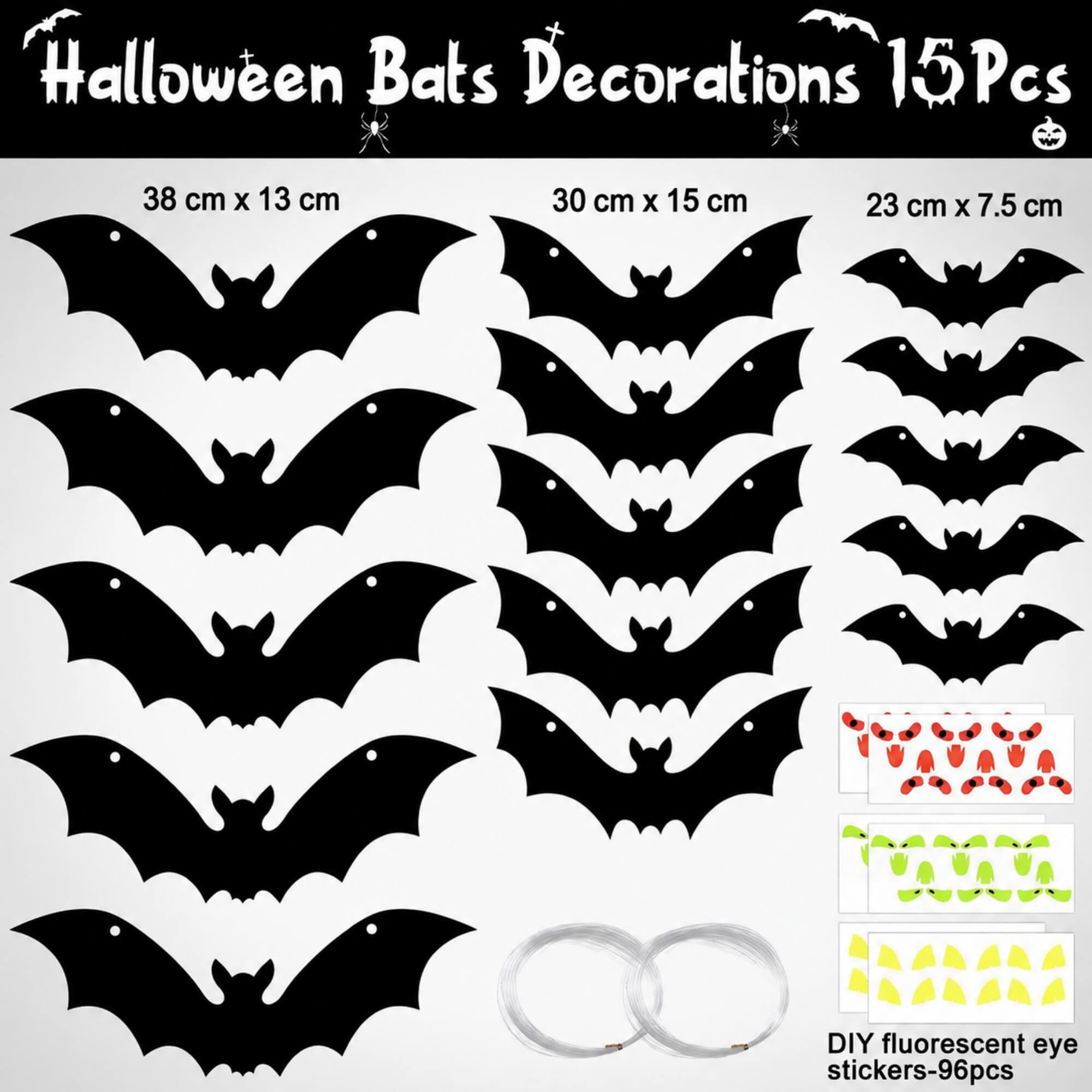 Hanging bat Halloween decoration