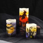 LED flameless candles Halloween decoration, pack of 3