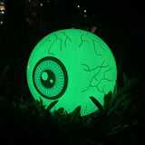 Large LED light-up eyeball Halloween decoration, green colourway
