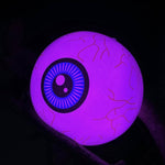 Large LED light-up eyeball Halloween decoration, purple colourway