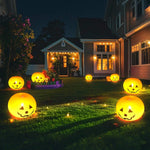 LED pumpkin string lights Halloween decoration, outdoor display