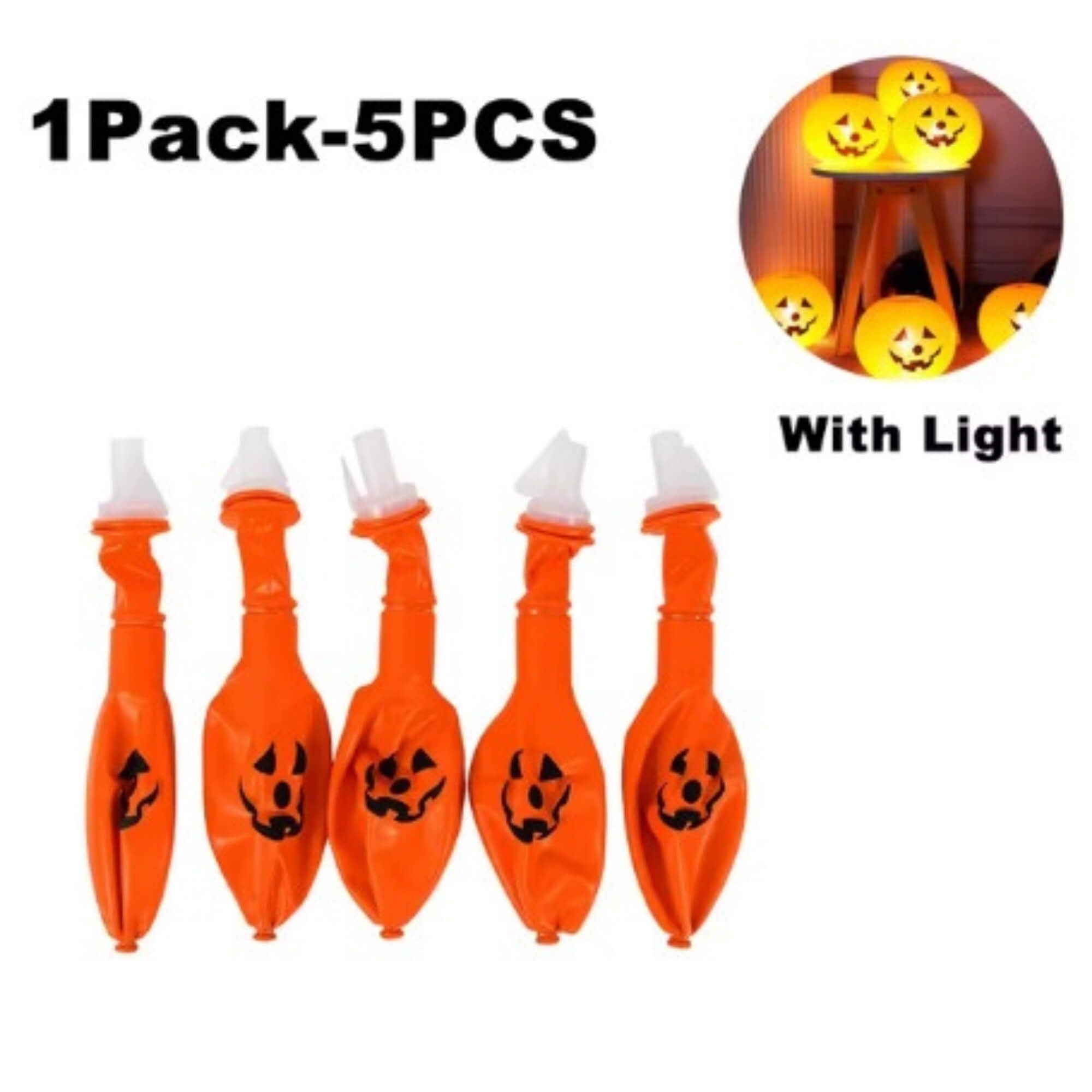 LED pumpkin string lights Halloween decoration, alternate photo