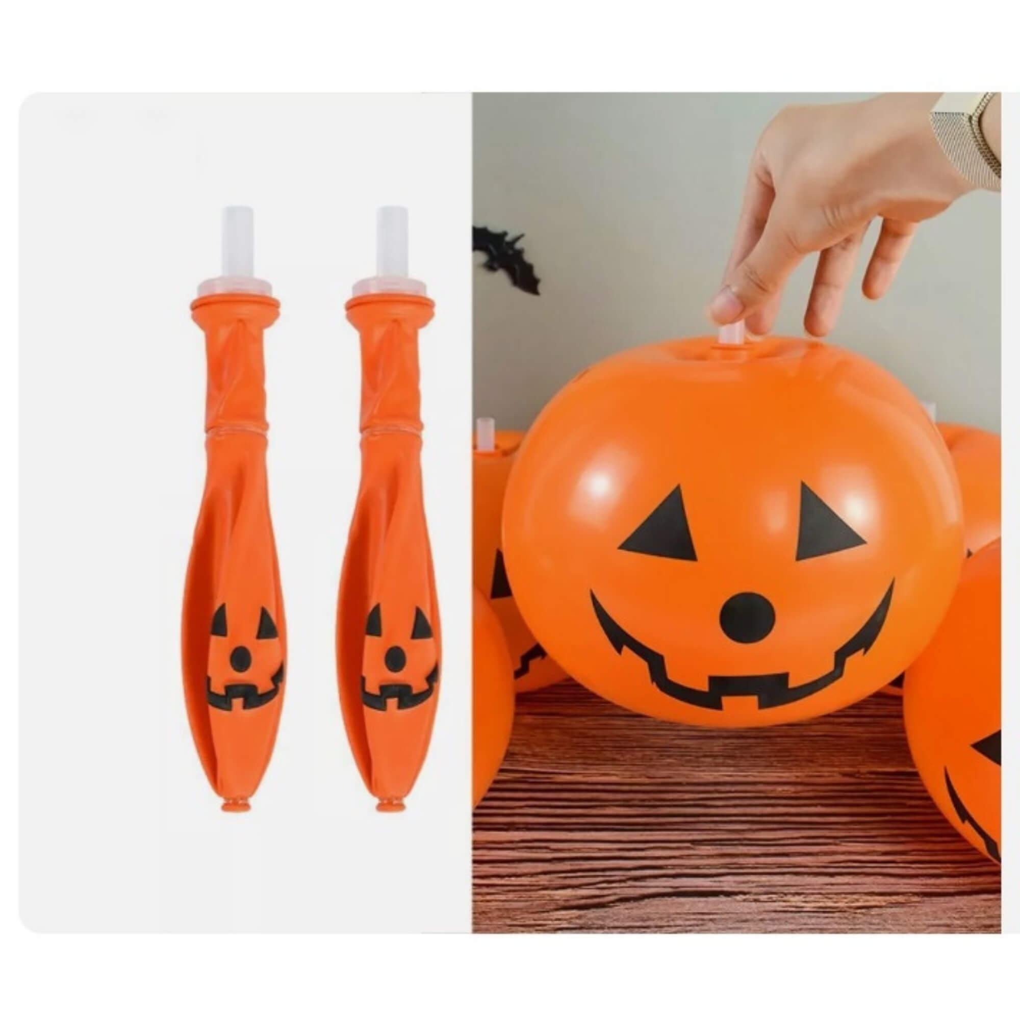 LED pumpkin string lights Halloween decoration, alternate photo