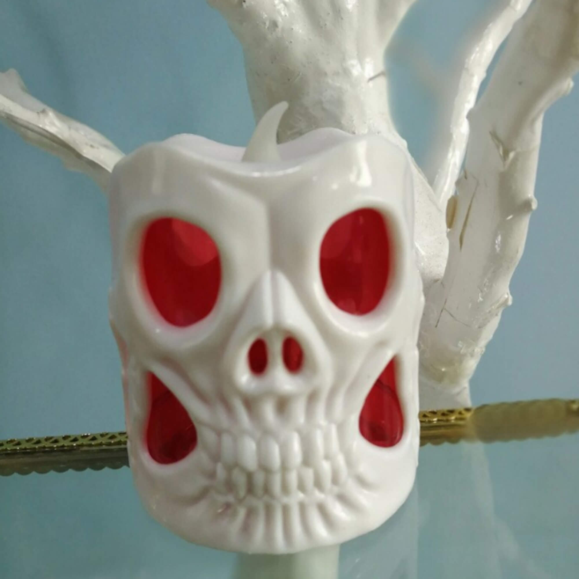 Skull design LED tealight candle Halloween decoration