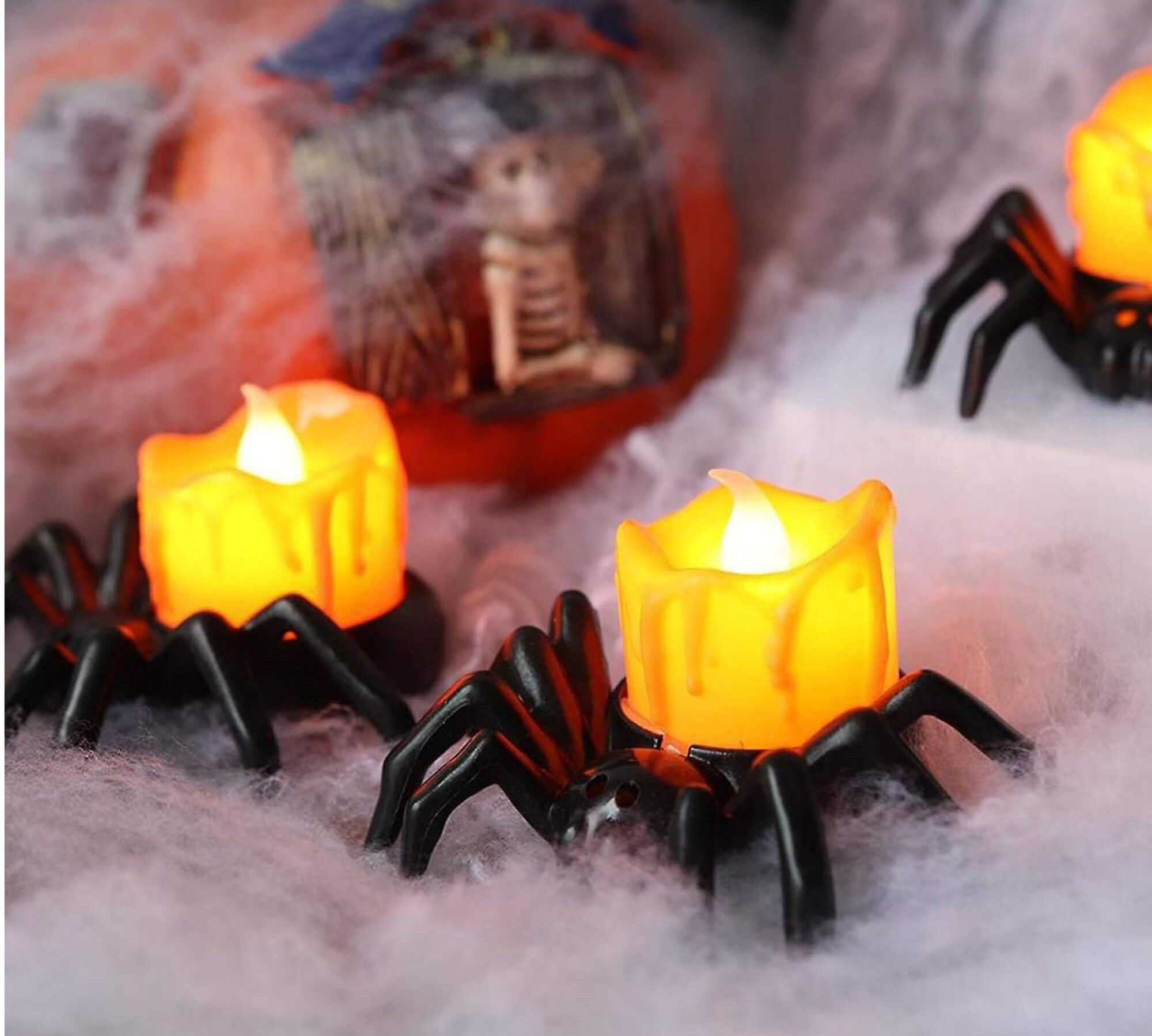 Spider design LED tealight candle Halloween decoration