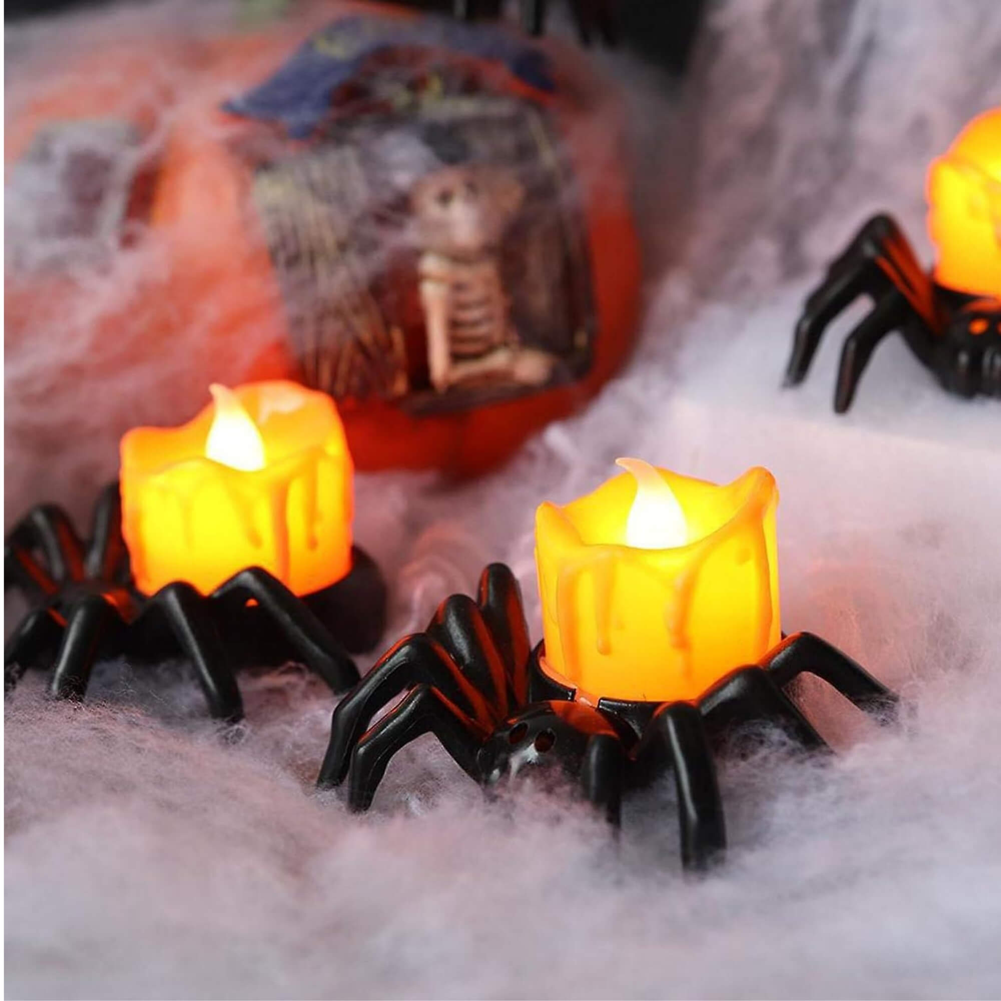 Spider design LED tealight candle Halloween decoration