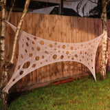 Outdoor stretch spider web Halloween decoration, alternate photo
