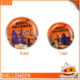 Halloween paper party plate, size guide