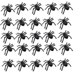 Plastic Halloween spider decoration, group display