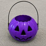 Purple Halloween trick-or-treat candy bucket
