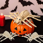 Skeleton spider Halloween decoration prop, pumpkin design