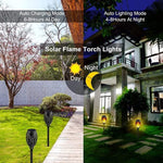 Solar-powered Halloween tiki torch garden light