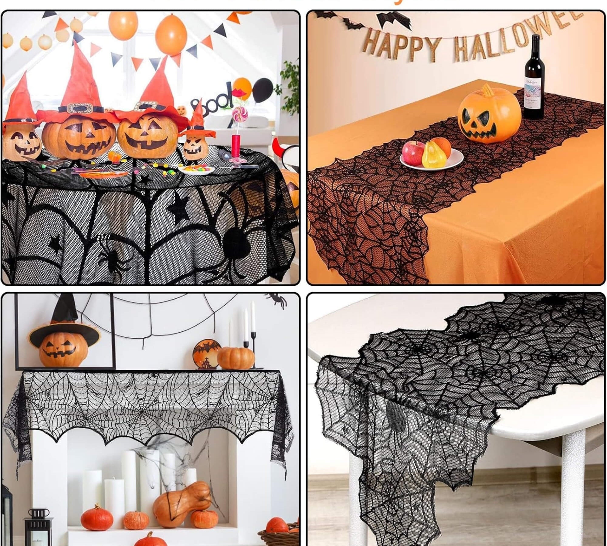 Spider Web Lace Table Runner