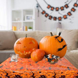 Pumpkin print Halloween party tablecloth