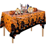 Halloween party tablecloth, table setting