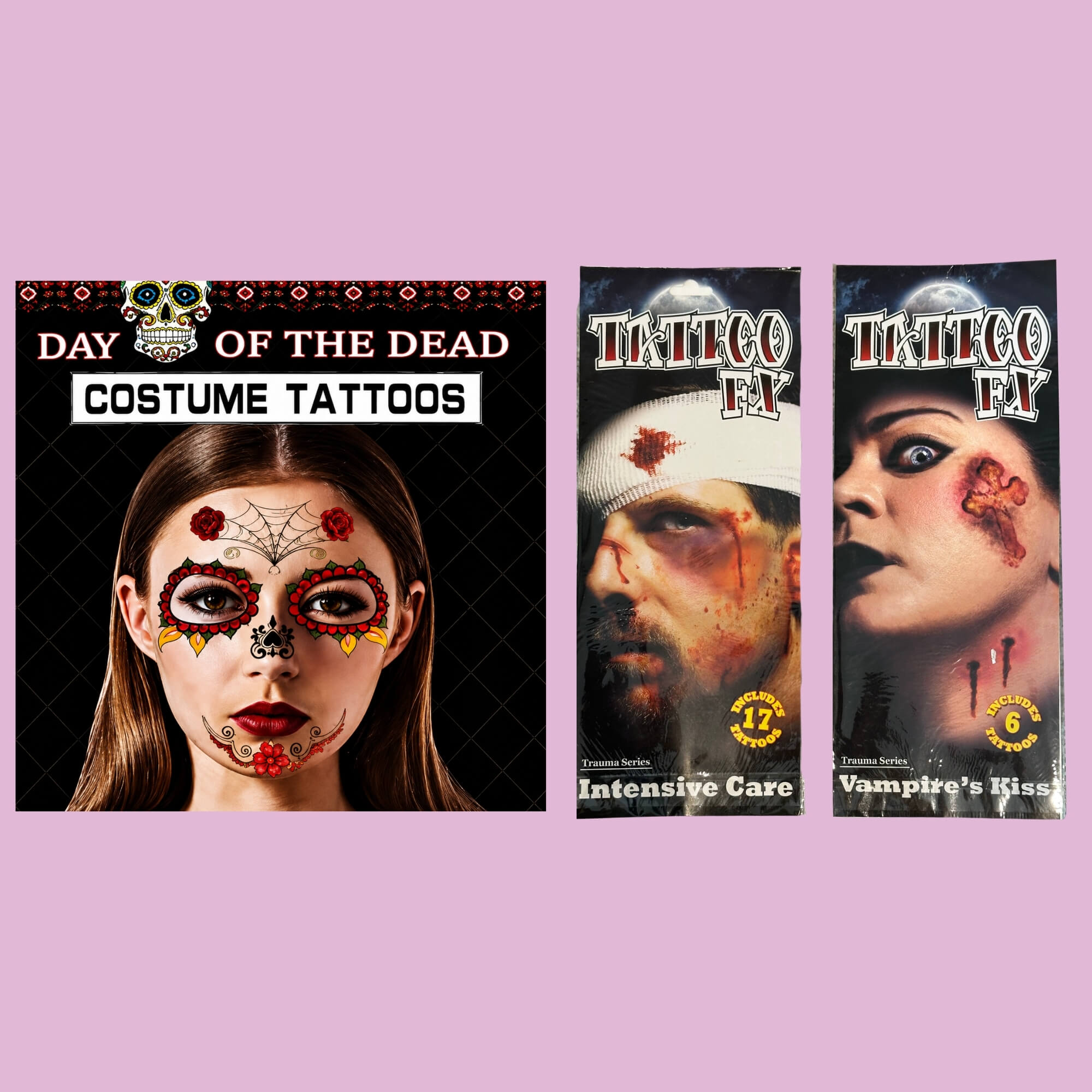 Halloween temporary tattoos, full set