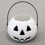 White Halloween trick-or-treat candy bucket