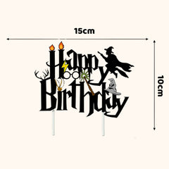 Harry Potter wizard-themed cake topper