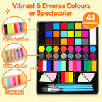 Kids face paint set with stencils, colour options