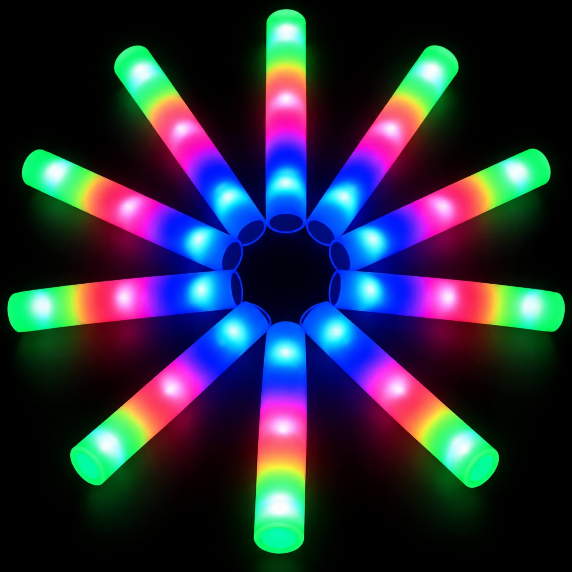 40cm glow stick for a glow disco party, side profile