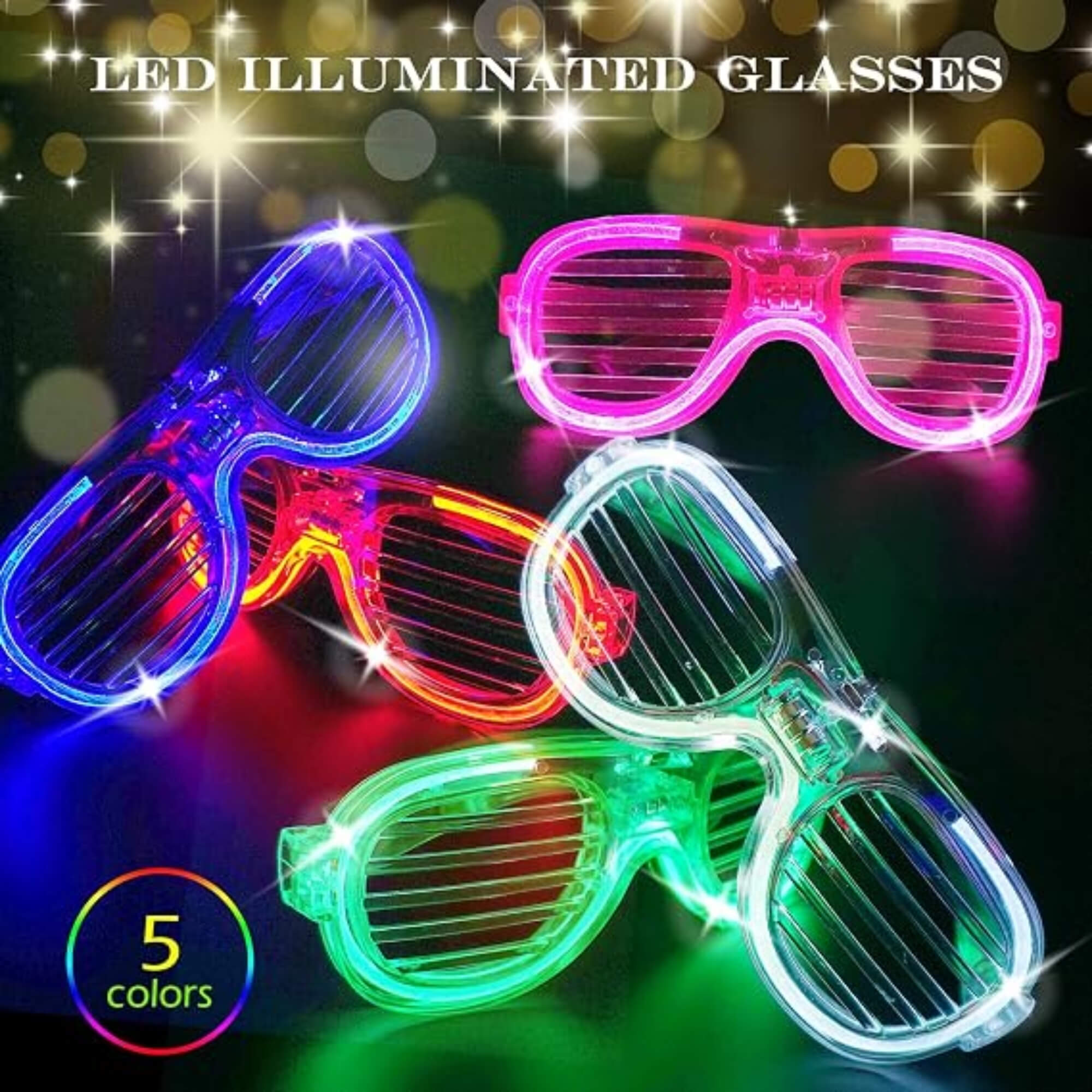 LED glow glasses for a glow disco party
