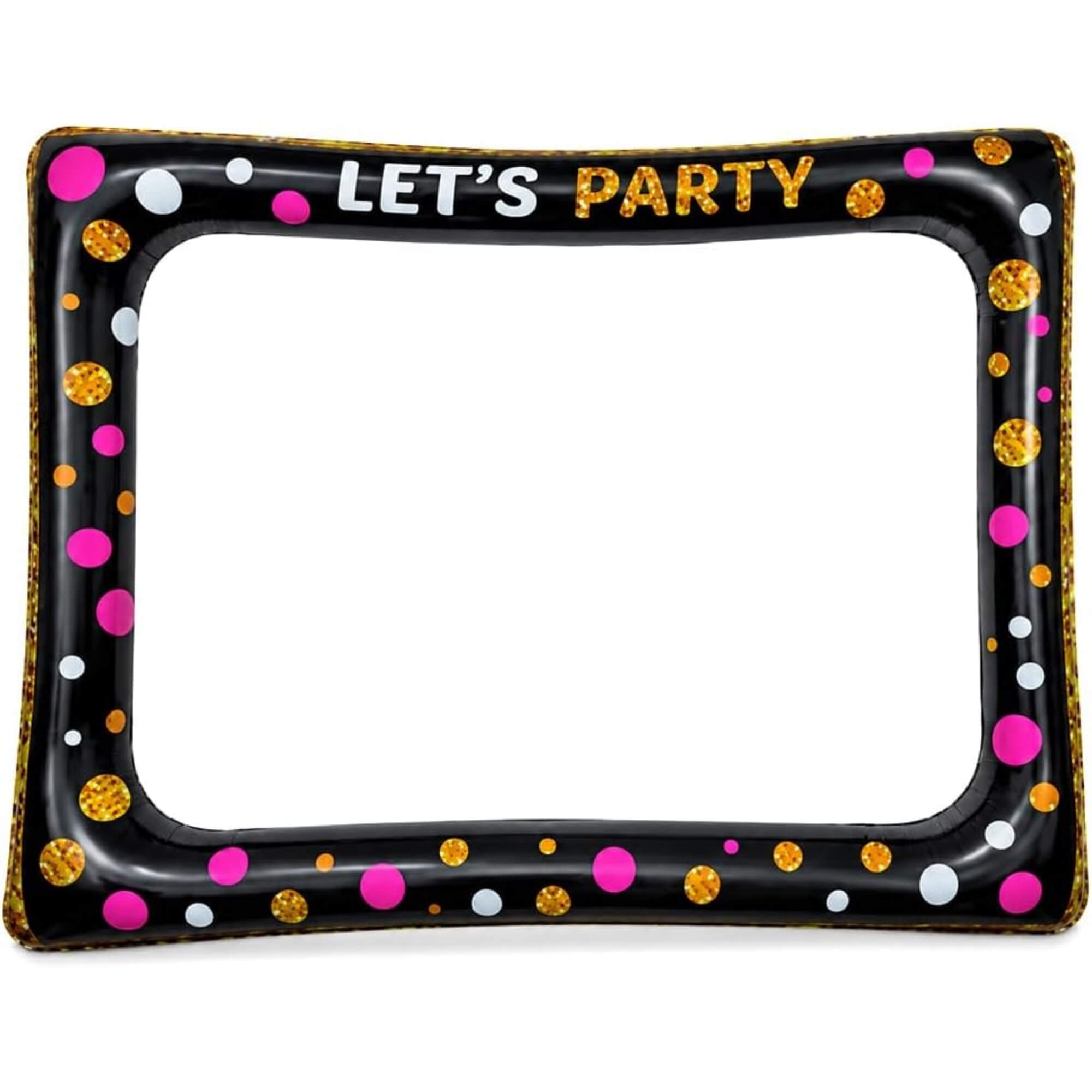Inflatable photo frame with props for a kids party