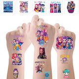 KPop Demon Hunters temporary tattoos, design examples