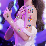 KPop Demon Hunters temporary tattoos, singer design