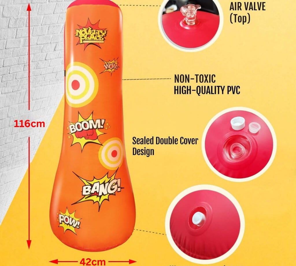 Kids inflatable punching bag for party activity entertainment