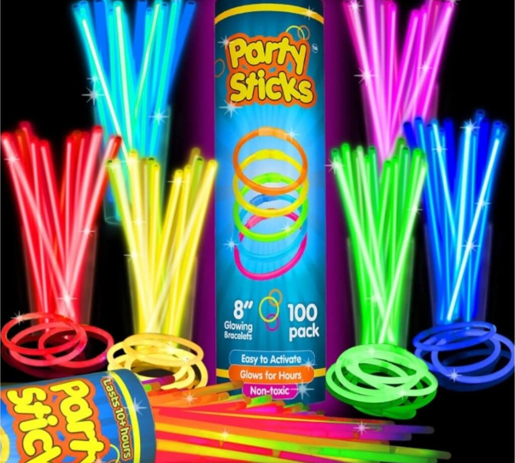 K-Pop Demon Hunters party supplies neon disco glow sticks