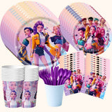 Anime-themed 20-piece party tableware set