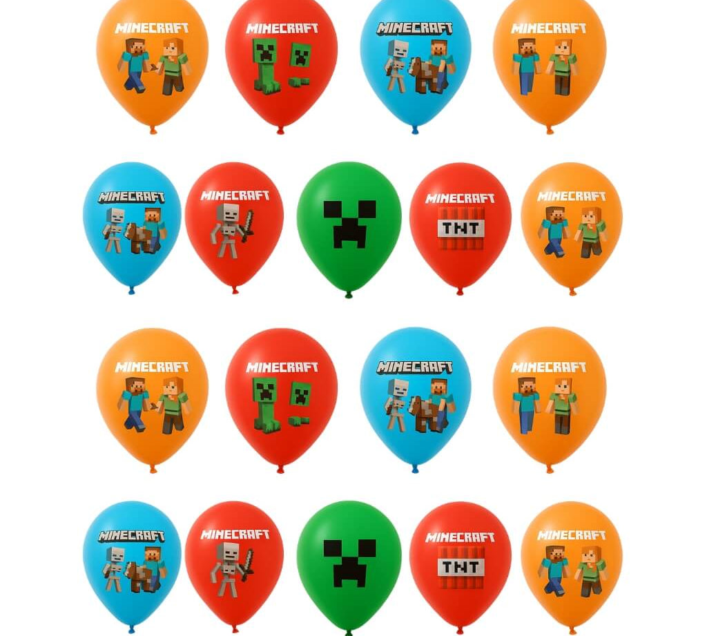 Minecraft party supplies balloons