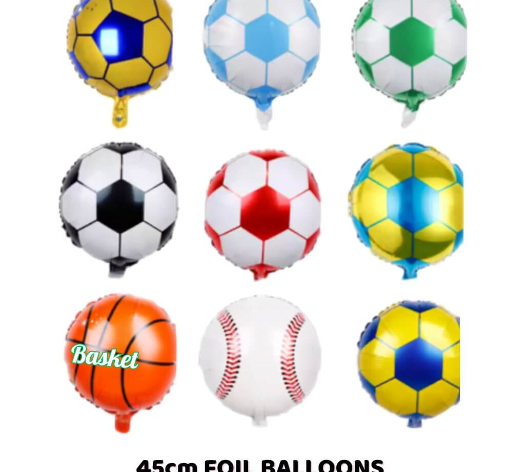 Sports party supplies sports ball foil balloon, alternate photo