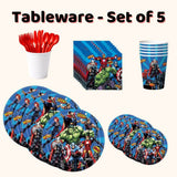 Superhero Party Tableware Set of 5