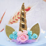 Unicorn-themed cake topper for magical birthday cakes