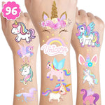 Pack of 80 unicorn temporary tattoos for party favors